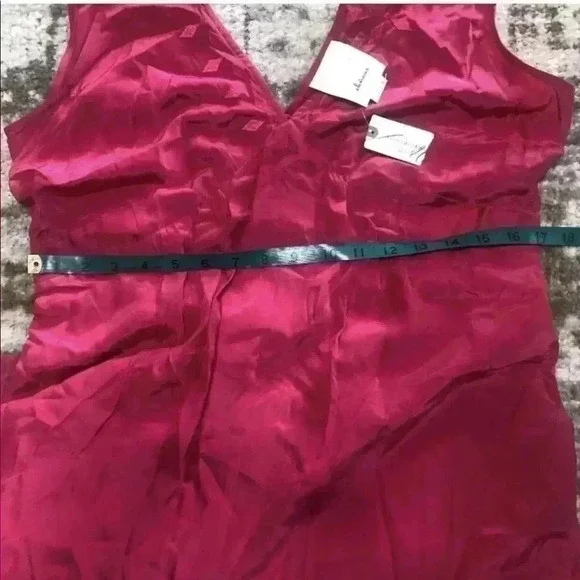 NEW Anthropologie Embroidered Silk Jumpsuit Romper PINK Sz M By Elevenses - Picture 4 of 10